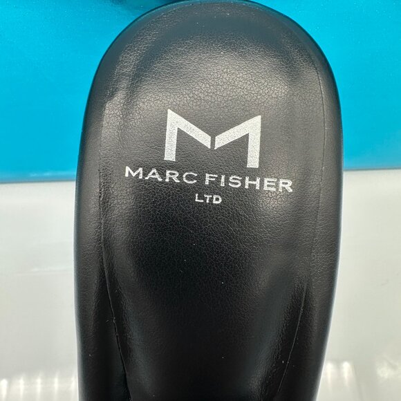 Marc Fisher Women's Janna Woven High Heel Leather Sandal Shoe, Size 8M, Black - Picture 9 of 13